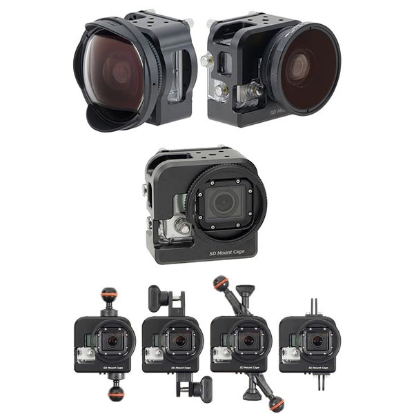 INON SD Mount Cage for GoPro HERO3 / HERO3+ / HERO4
