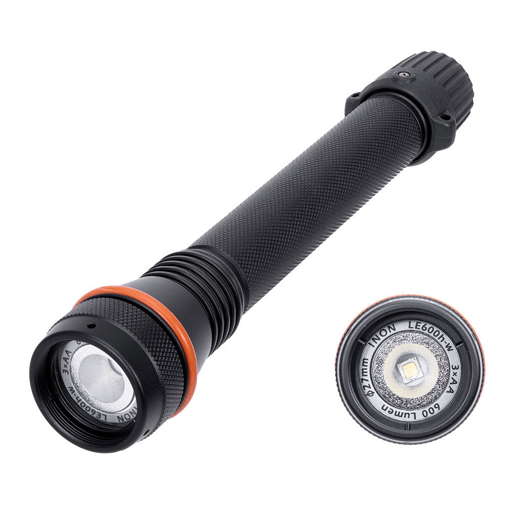 INON LE600h-W LED Flashlight (600 Lumens, 75° Beam)